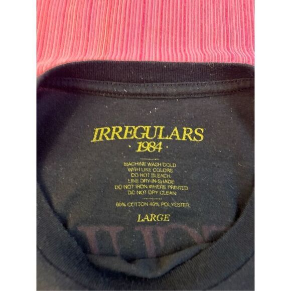 Irregular 1984 tshirt black mens large poly cotton blend - Picture 4 of 6